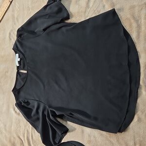 Adysan Parker Medium Elegant Black Women's Top Bows/ties On Sleeves